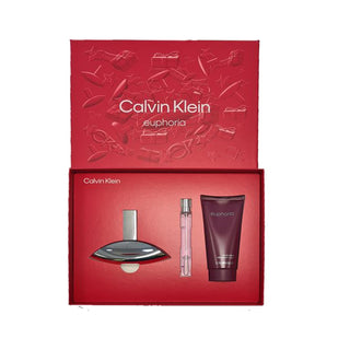 Calvin Klein Euphoria Geschenkset für Damen-Bath & Body Gift Baskets-Calvin Klein-Edp 100ml + 10ml + B/Lotion 200ml-MyScent