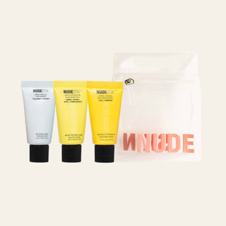 Citrus Hauterneuerungs-Pflegeset Geschenkset-Facial Cleansing Kits-Nudestix-Cleanser 60ml + F/Cream day and night 60ml + F/Scrub 60ml + Cosmetic Bag-MyScent