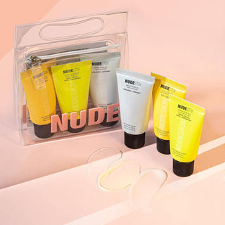 Citrus Hauterneuerungs-Pflegeset Geschenkset-Facial Cleansing Kits-Nudestix-Cleanser 60ml + F/Cream day and night 60ml + F/Scrub 60ml + Cosmetic Bag-MyScent