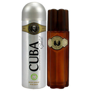 Cuba Gold by Cuba für Männer 2-teiliges Geschenkset 3.4oz After Shave 6.7oz Körperspray-Perfume & Cologne-Cuba-3.4oz After Shave 6.7oz Body Spray-MyScent