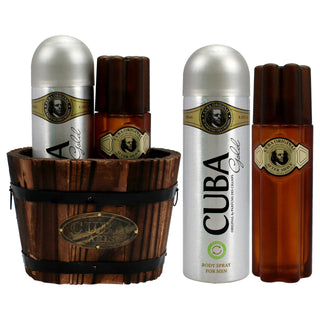 Cuba Gold by Cuba für Männer 2-teiliges Geschenkset 3.4oz After Shave 6.7oz Körperspray-Perfume & Cologne-Cuba-3.4oz After Shave 6.7oz Body Spray-MyScent