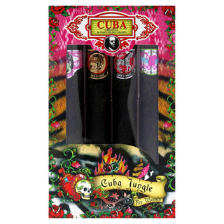 Cuba Original von Parfums Des Champs Jungle Collection 4-teiliges Parfüm-Set - Enthält Schlange, Tiger, Zebra Heartbreaker - 1.17 Oz Parfüm (EDP)-Perfume & Cologne-Cuba-Snake, Tiger, Zebra Heartbreaker - 1.17 Oz Perfume (EDP)-MyScent