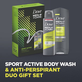 Dove Men+Care Sport Active Duo Geschenkset für Ihn Duschgel 250ml und Deo 150ml - Strumpffüller Weihnachtsgeschenk für Ihn-Deodorant-Dove-B/Wash 250ml + Deodorant 150ml-MyScent