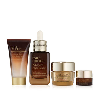 Estee Lauder Bestseller Hautpflege Geschenkbox-Bath & Body Gift Baskets-Estée Lauder-Night Repair Rescue Solution 5 ml + Night Cleansing 100 ml + Revitalizing Supreme+ 15 ml + Gel creme 5 ml + Restorative Creme 15 ml + Cosmetic Bag-MyScent