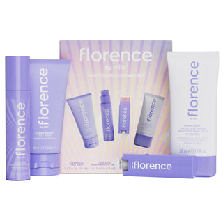 Florence By Mills Happy Days Hautpflege Geschenkset-Anti-ageing Skin Care Kits-Florence By Mills-Clean Magic Face Wash (Travel Size), Sunny Skies Facial Moisturizer Broad Spectrum SPF 30 Sunscreen (Full Size), Look Alive Brightening Eye Cream (Full Size) , Oh Whale! Lip Balm (Full Size)-MyScent