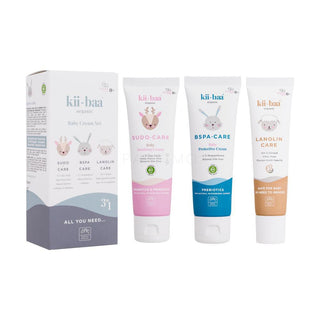 Geschenkset Kinderpflege All You Need 3 Teile-Skincare-Kii-Baa Organic-washing emulsion with pro- and prebiotics 250ml + gentle shampoo with pro- and prebiotics 200ml + 10-12 cm natural sea sponge 1 pc-MyScent