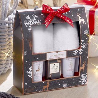 Geschenkset für einen erholsamen Schlaf Weihnachtskekse & Vanille 2 Teile-Makeup Sets-The Luxury Bathing Company-Shower gel 250 ml Body spray 100 ml Eye mask 1 pc Bath beads 80 g Hand cream 50 ml Body cream 50 ml-MyScent