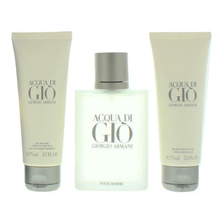 Giorgio Armani Acqua Di Giò Geschenkset-Perfume & Cologne-Giorgio Armani-100ml + B/Wash 75ml + Aftershave 75ml-MyScent