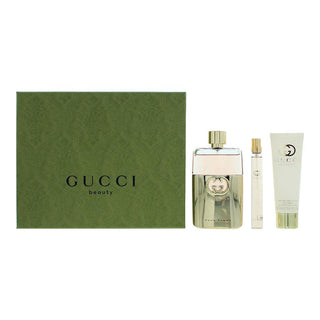 Gucci Damen Guilty 3-teiliges Geschenkset: Eau de Parfum 90ml - Eau de 10ml - Körperlotion 100ml-Perfume & Cologne-Gucci-Eau De Parfum 90ml - Eau De 10ml - Body Lotion 100ml-MyScent