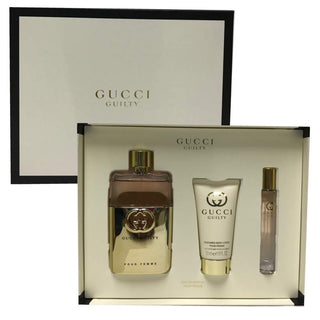 Gucci Guilty Pour Femme Geschenkset – Gucci-Perfume & Cologne-Gucci-90ml + Pen Spray 10ml + B/Lotion 50ml-MyScent