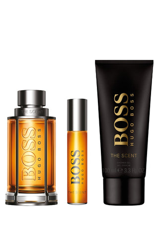 Hugo Boss The Scent 3-teiliges Geschenkset für Herren 3.3 Oz-Perfume & Cologne-Hugo Boss-S/GEL 100ml + T/Spray 10ml + Edt 100ml-MyScent