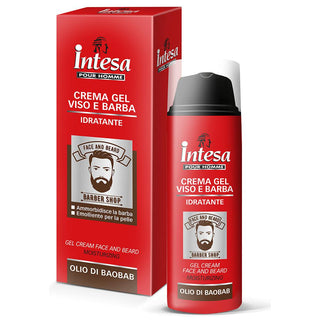 Intesa Pour Homme Premium Herren Geschenkset Gesichtsbart Gel Gesichtsreiniger Gel Feuchtigkeitspflege-Makeup Sets-Intesa-Facial Cleanser 150ml + Gel Face Cream & Moisturising Beard 100ml + Collection Tin-MyScent