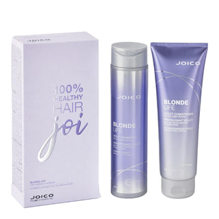 JOICO Blonde Life Violet Geschenkset - Haarpflege und Farbe-Hair Colouring Accessories-Joico-Shampoo 300ml + Conditioner 250ml-MyScent