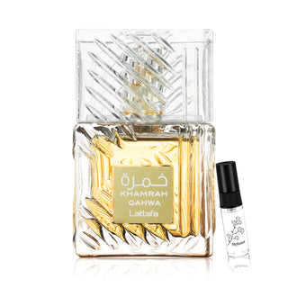 Lattafa Khamrah Qahwa Eau de Parfum | 2 ml Refill Parfumprobe