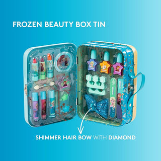 Lip Smacker Frozen Lunchbox-Dose All-in-One sicheres Make-up-Geschenkset für Kinder mit Haar- und Schönheitsaccessoires - Prinzessinnen-Look-Makeup Sets-Lip Smacker-royal beauty make-up applicator, keychain and rings-MyScent