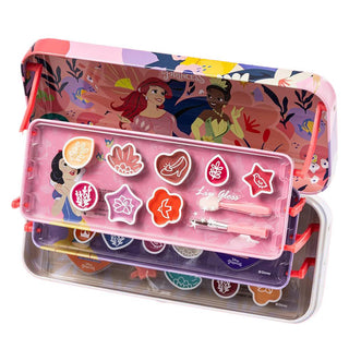 Lip Smacker Wunsch Dreistufige Beauty-Dose Disney inspirierte Make-up-Set mit Lipglossen, Schimmercremes, Beauty-Accessoires und Aufklebern Prinzessinnen-Geschenke für Kinder-Makeup Sets-Lip Smacker-Lip gloss 16x + Glittery eyeshadows 8x-MyScent