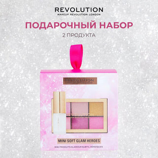 Makeup Revolution Mini Soft Glam Heroes Geschenkset-Makeup Sets-Makeup Revolution-1 x Lip Gloss Pout Bomb en Glaze (4 ml) + 1 x Mini Palette Reloaded-MyScent