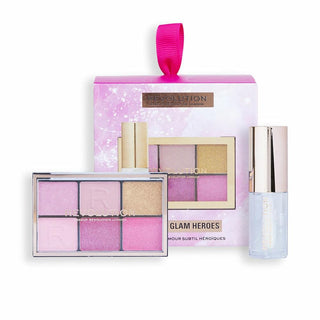 Makeup Revolution Mini Soft Glam Heroes Geschenkset-Makeup Sets-Makeup Revolution-1 x Lip Gloss Pout Bomb en Glaze (4 ml) + 1 x Mini Palette Reloaded-MyScent