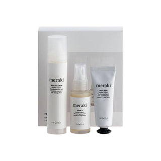 Meraki Geschenkbox Das Feuchtigkeits-Set - Gesichtspflege 311060402-Facial Cleansing Kits-Meraki-F/Cream 50ml + Serum 30ml + Multi Balm 30ml-MyScent