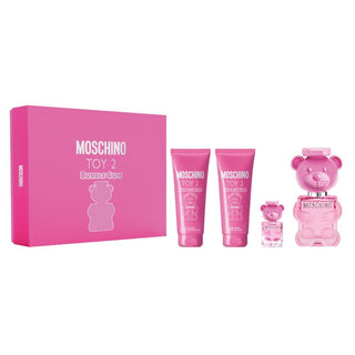 Moschino Toy 2 Bubble Gum Eau de Toilette Damen Geschenkset Spray 100ml-Perfume & Cologne-Moschino-3.4oz + 0.33oz + B/Lotion 3.4oz + S/Gel 3.4oz-MyScent