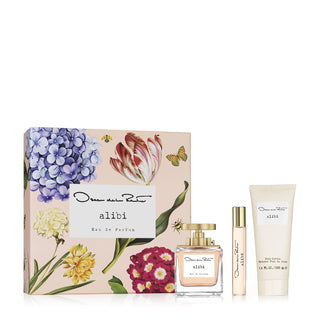 Oscar de la Renta Alibi Eau de Parfum 3-teiliges Geschenkset für Damen - Parfümspray 100ml, Handtaschenspray, Reisespray 15ml und Körperlotion 100ml-Perfume & Cologne-Oscar De La Renta-P/Spray 3.4 fl oz + T/Spray 0.5 Fl Oz + B/Lotion 3.4 fl oz-MyScent