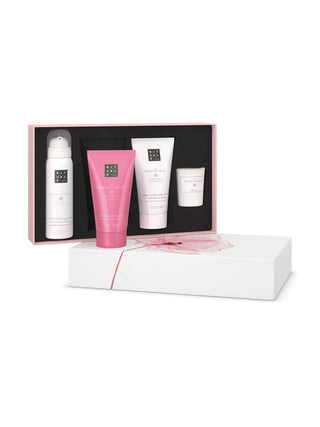 RITUALS Geschenkset für Frauen aus The Ritual of Sakura mit schäumendem Duschgel, Körperpeeling, Körpercreme und Kerze - Mittelgroß-Bath Additives-Rituals-GEL 200 ml + BC 100 ml + Scented Candle 140g + Body Scrub 125 ml-MyScent