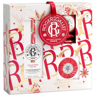 Roger & Gallet Roter Ingwer Geschenkset 3.3 fl oz Spray 1.7 oz Seife Bade-Tabs-Bar Soap-Roger & Gallet-3.3fl oz + Soap Bath Tablets 1.7oz-MyScent