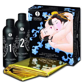 Shunga Exotische Früchte Geschenkbox 67 ml-Bath & Body Gift Baskets-Shunga-Massage Gel 2 x 225ml-MyScent