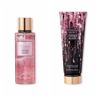 Victoria’s Secret Cheers Again Duftlotion & Körperspray – Glittering Nights Geschenkset-Bath & Body Gift Baskets-Victoria's Secret-F/Mist 250ml + B/Cream 236ml-MyScent