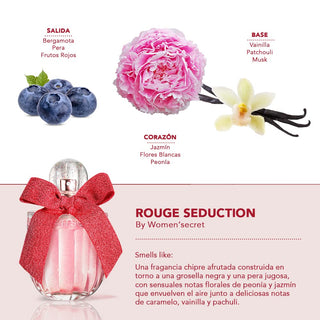 Women'secret Rouge Seduction Geschenkset für Frauen Eau de Parfum 100 ml und Körperlotion 200 ml Fruchtig Chypre 2-teiliges Set-Perfume & Cologne-Women'secret-EDP 100 ml + BL 200 ml-MyScent